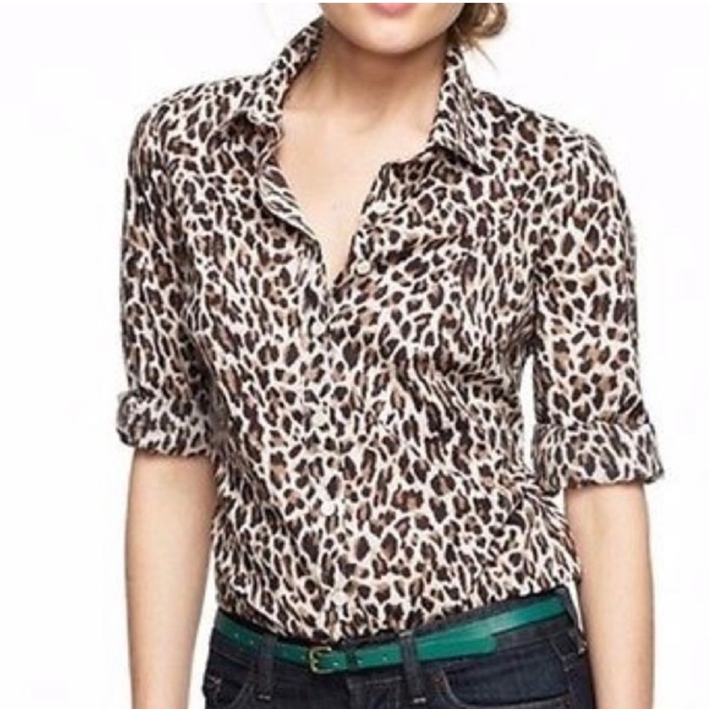 The Perfect Shirt by J. Crew leopard print- 8